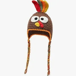 Family Thanksgiving Turkey Cartoon Pullover Hats - Cute Photo Scene Prop, Decorative Kids & Adult Headwear