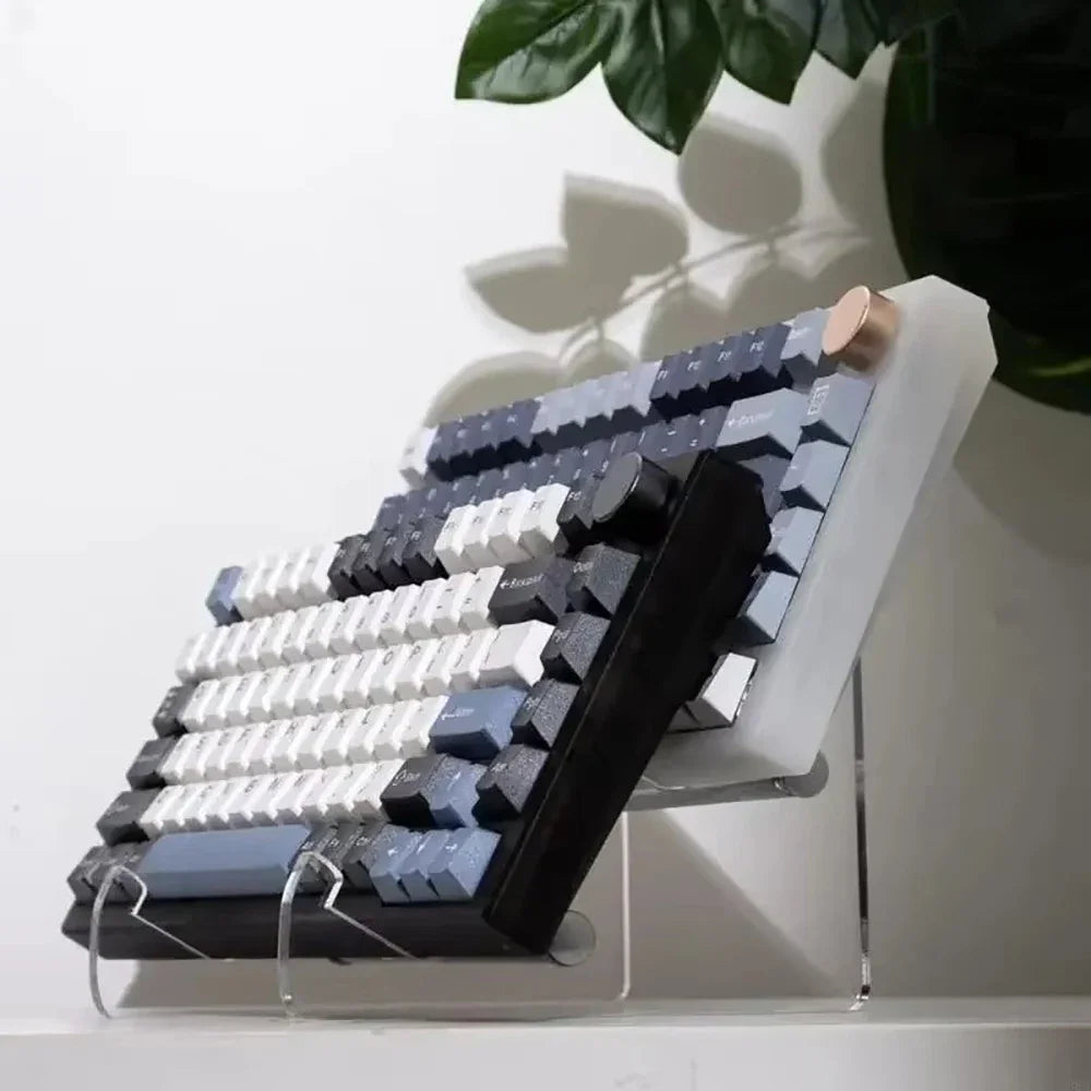 Clear Acrylic Mechanical Keyboard Display Stand Single Double Layer Storage Tray Holder Organizer Support Bracket For Keyboard