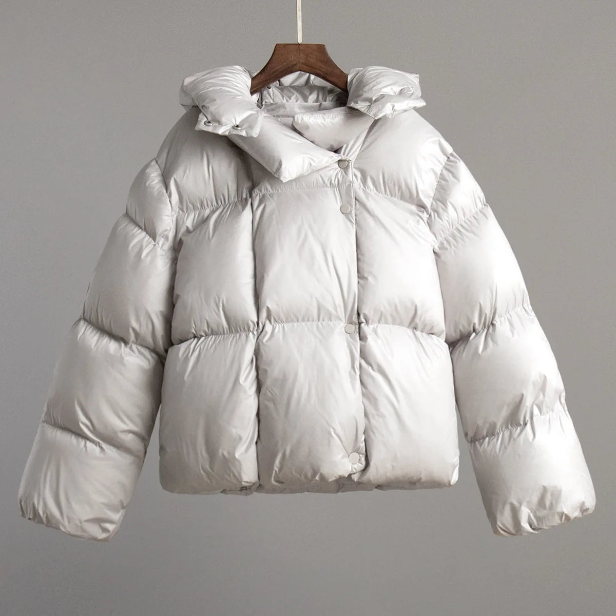 Autumn Winter Warm Coat Thick Parkas Long Sleeve Parkas Female Street Fashion Hoodies Woman's Cotton-padded Jacket