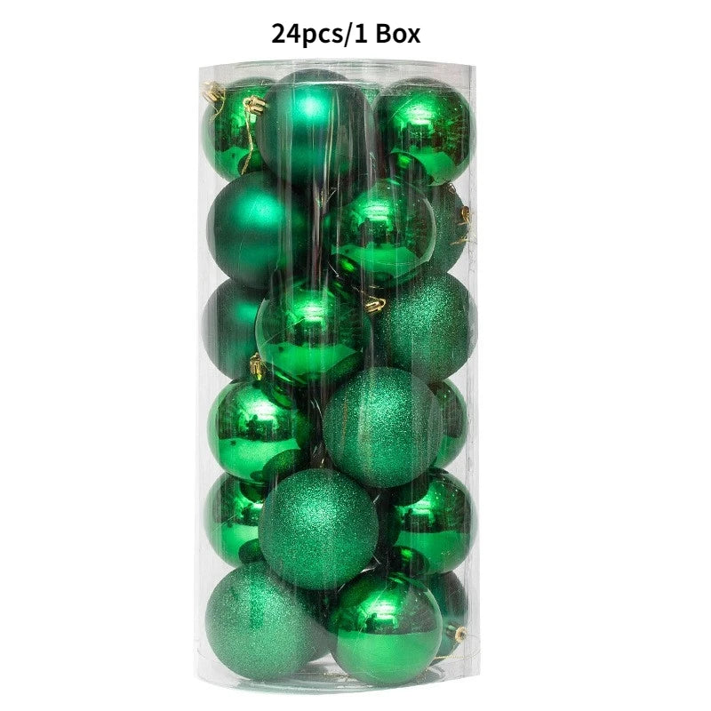 24/36Pcs Merry Christmas Ball Hanging Christmas Tree Decoration for Home Indoor Decor New Year 2026 Navidad DIY Party Supplies