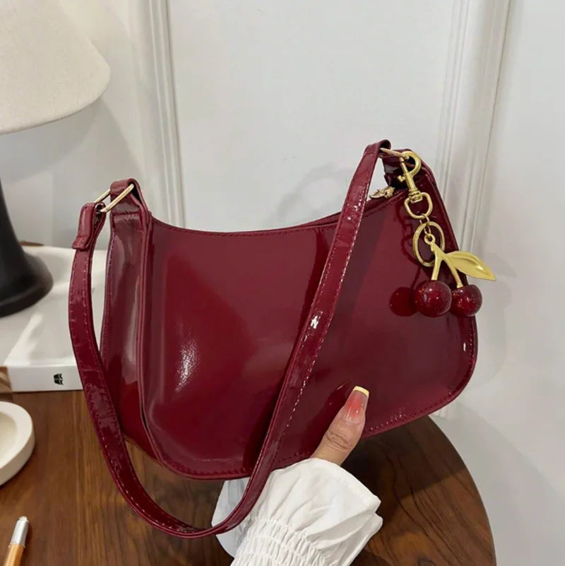 Vintage Retro Shoulder Bag for Women PU Leather Underarm Crossbody