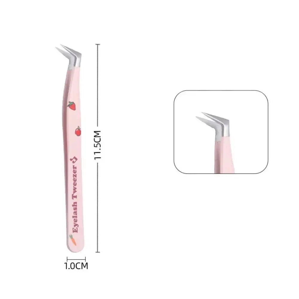 6 Types False Eyelash Tweezers Stainless Steel Anti-static Pincet Curved Strip 3D Lashes Extension Tweezer Makeup Tools