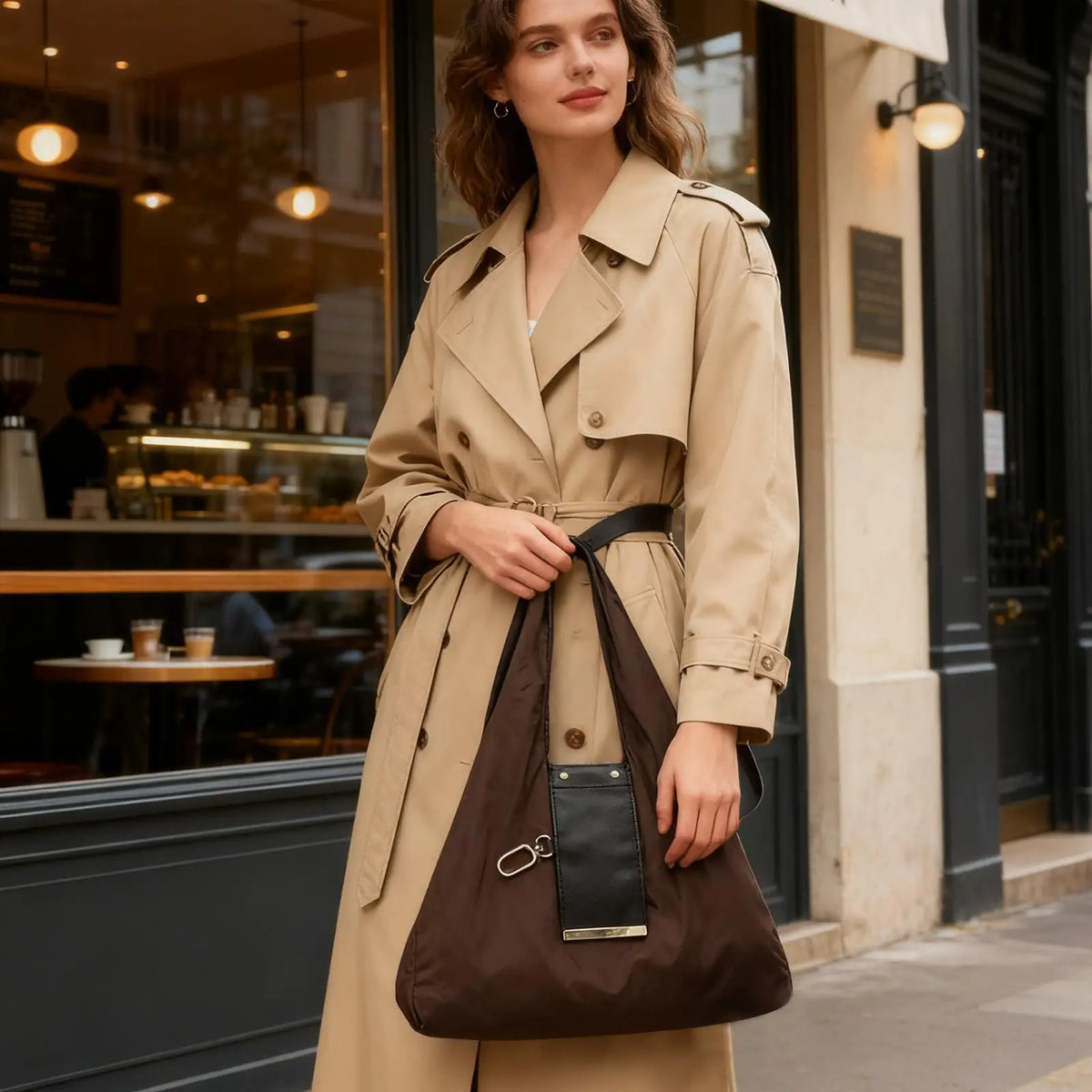 Tote Bag for Women PU Leather Trendy Purses Lightweight Expandable Key Ring Tote for Students Teachers Travel Outdoor School