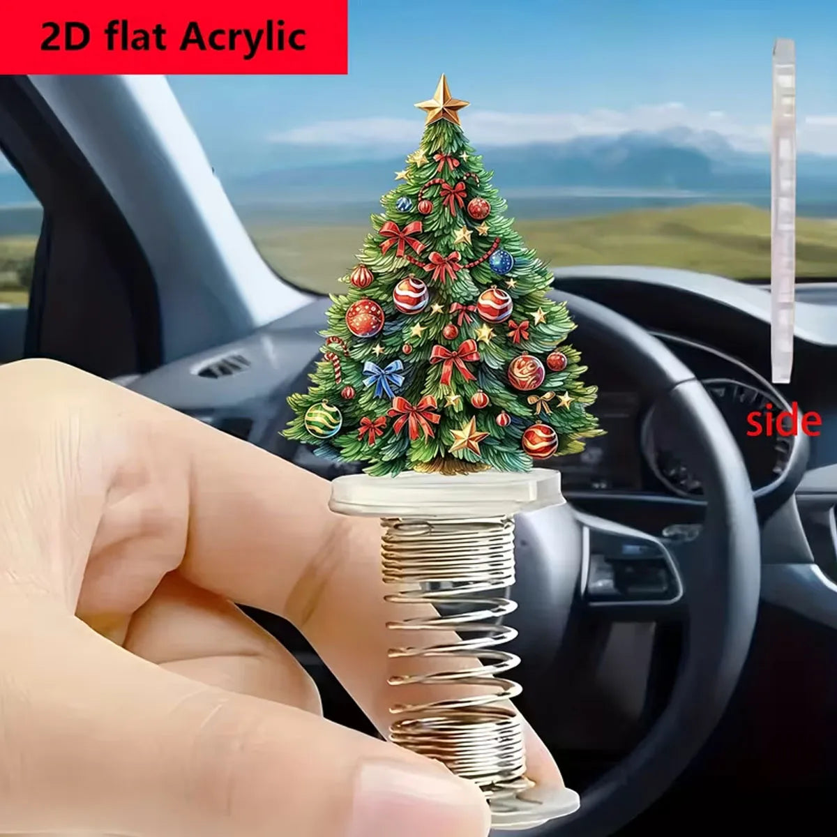 Christmas Car Ornament, Festive Swing Christmas Tree, Car Interior Atmosphere Decoration, Holiday Accessory