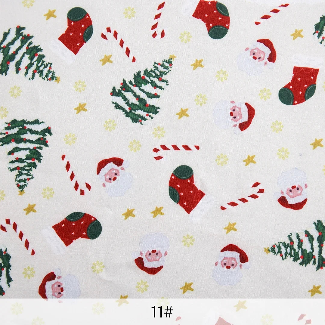 0.5/1/3/5m Christmas Fabric Cardinal Joyful Tradition Holiday Decor Bird, Snowflake, Holly Leaf Pattern DIY Crafts, Pet Clothing