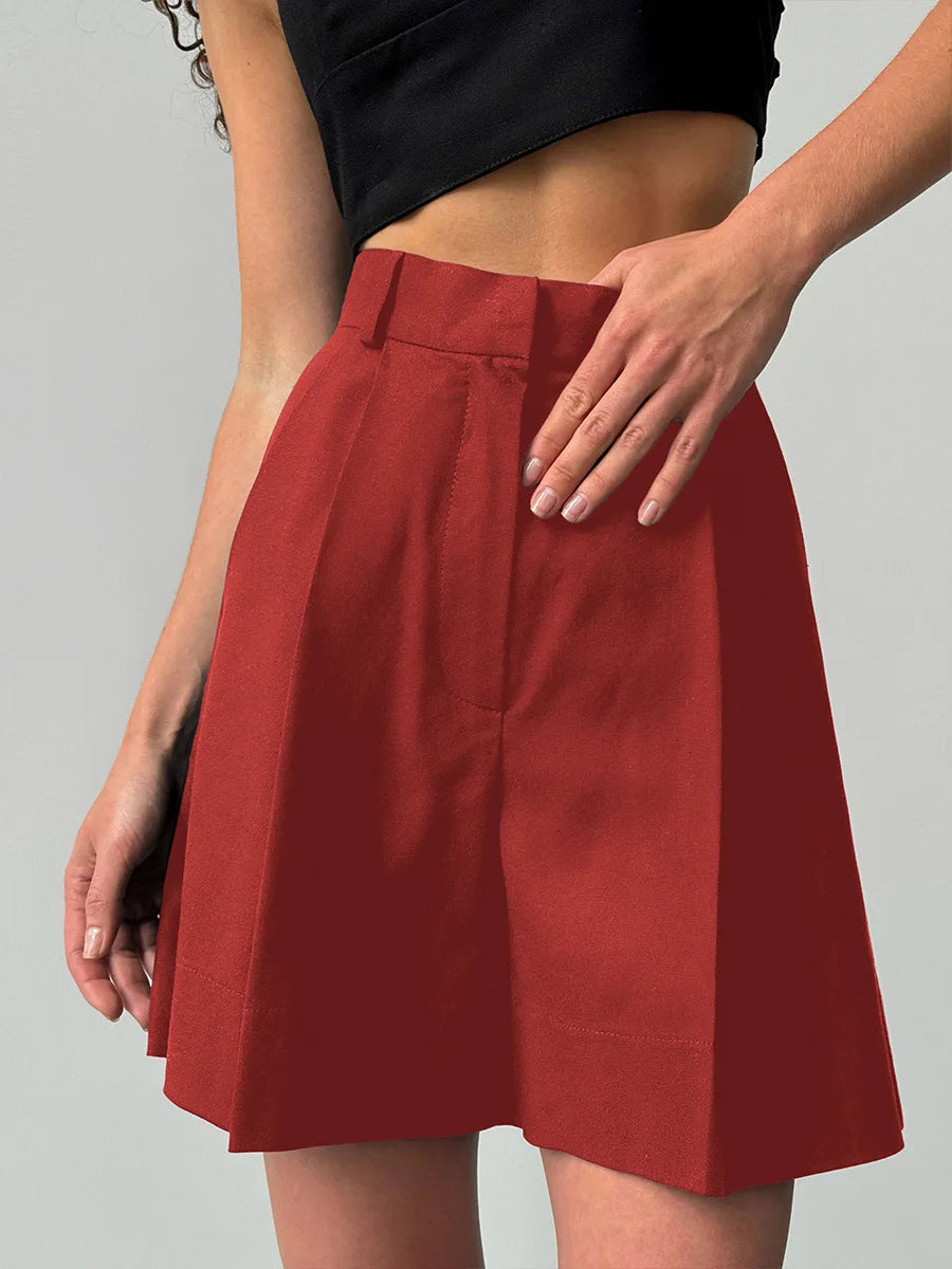 High Waisted Shorts with European and American Style Casual Office Shorts Suitable for Work and Daily Wear