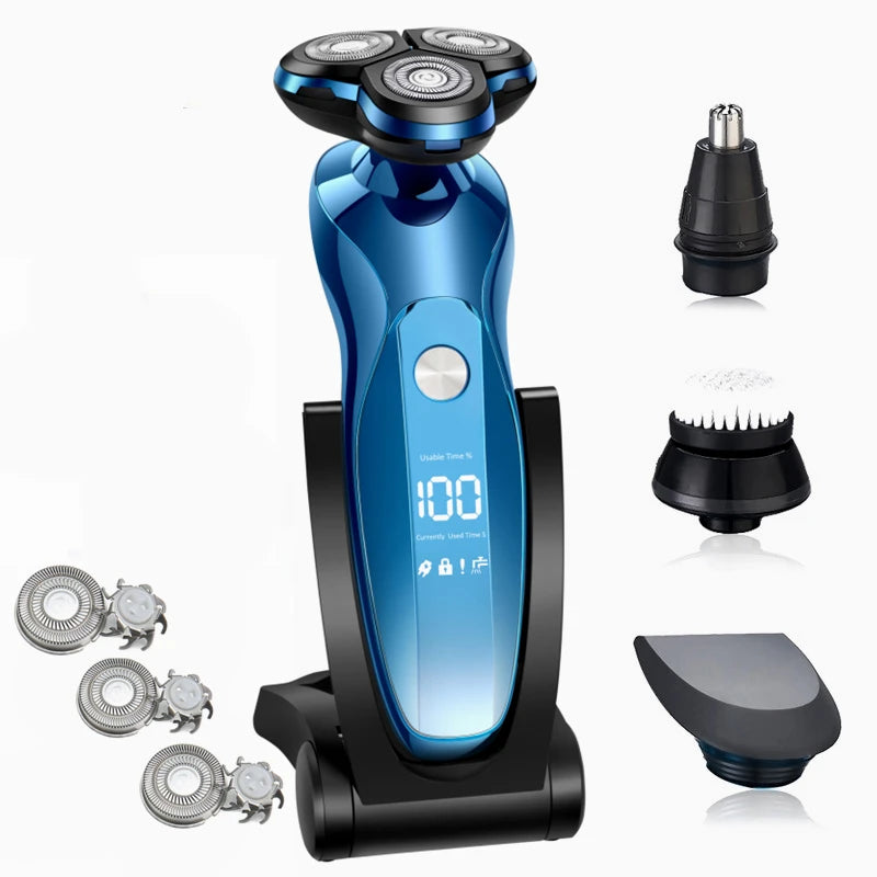 ZOZEN Electric Shaver Rotary Shaver Electric Razor Beard Trimmer Body Hair Cutting Shaving Machine Clipper for Men Waterproof