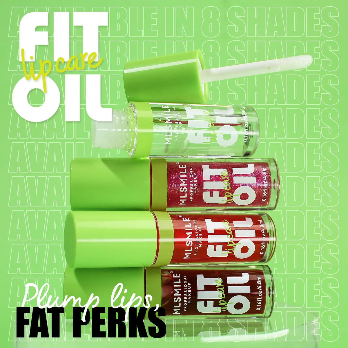 Glossy Lip Care Oil, 8 Available Shades, Hydrate And Soften Lips, Create Plump Dewy Lip Look, Comfortable All‑day Wearing
