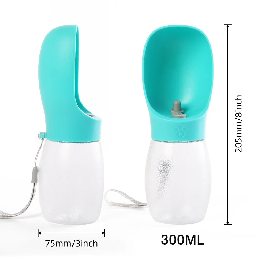 Portable Dog Water Bottle and Bowl, 300ml