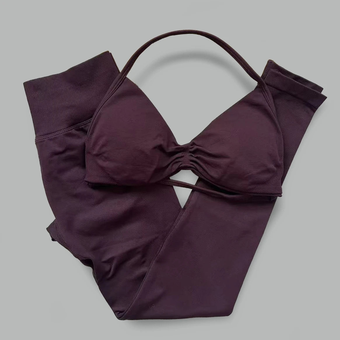 Seamless Halter Neck Yoga Set, 2 Piece