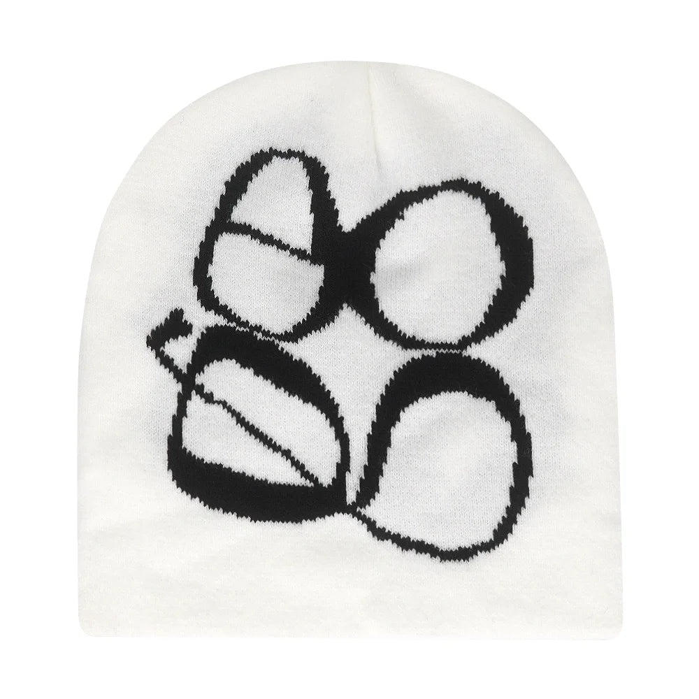 Y2K Letter Knitted Winter Autumn Beanie Cap Men Women Kanye Beanies Gorras Hombre Top Warm Skiing Hat Ear Hats Hip Hop Skullcap