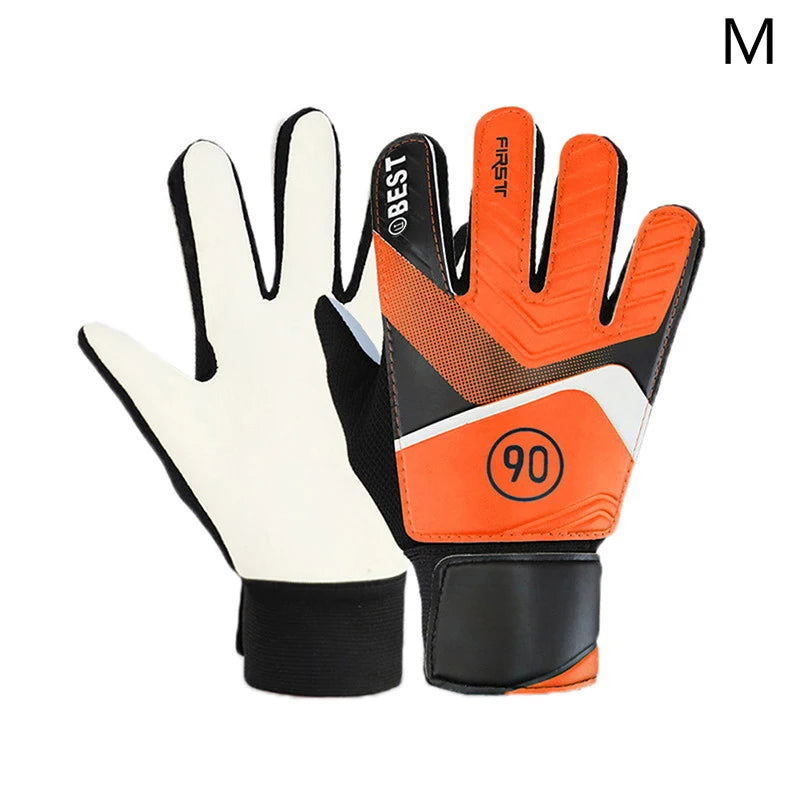 1 Pair Kids Soccer Goalkeeper Gloves Anti-Collision Latex PU Hand Protection Football Accessories for Children