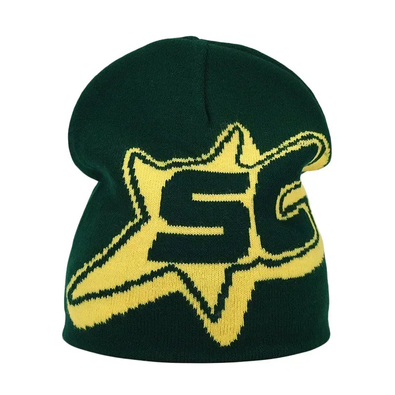 Y2K Letter Knitted Winter Autumn Beanie Cap Men Women Kanye Beanies Gorras Hombre Top Warm Skiing Hat Ear Hats Hip Hop Skullcap