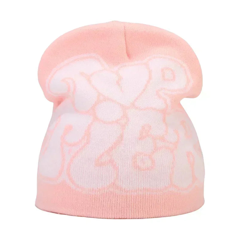 Y2K Letter Knitted Winter Autumn Beanie Cap Men Women Kanye Beanies Gorras Hombre Top Warm Skiing Hat Ear Hats Hip Hop Skullcap