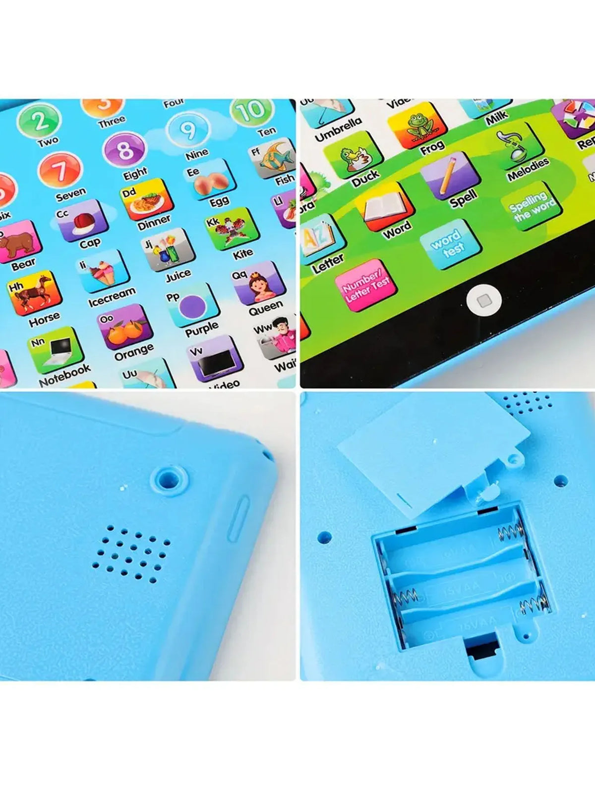 Simulation Tablet Toys, Kids Learning Pad/Tablet Interactive Toddler Toys With Words Numbers Alphabets Music Electronic Educatio