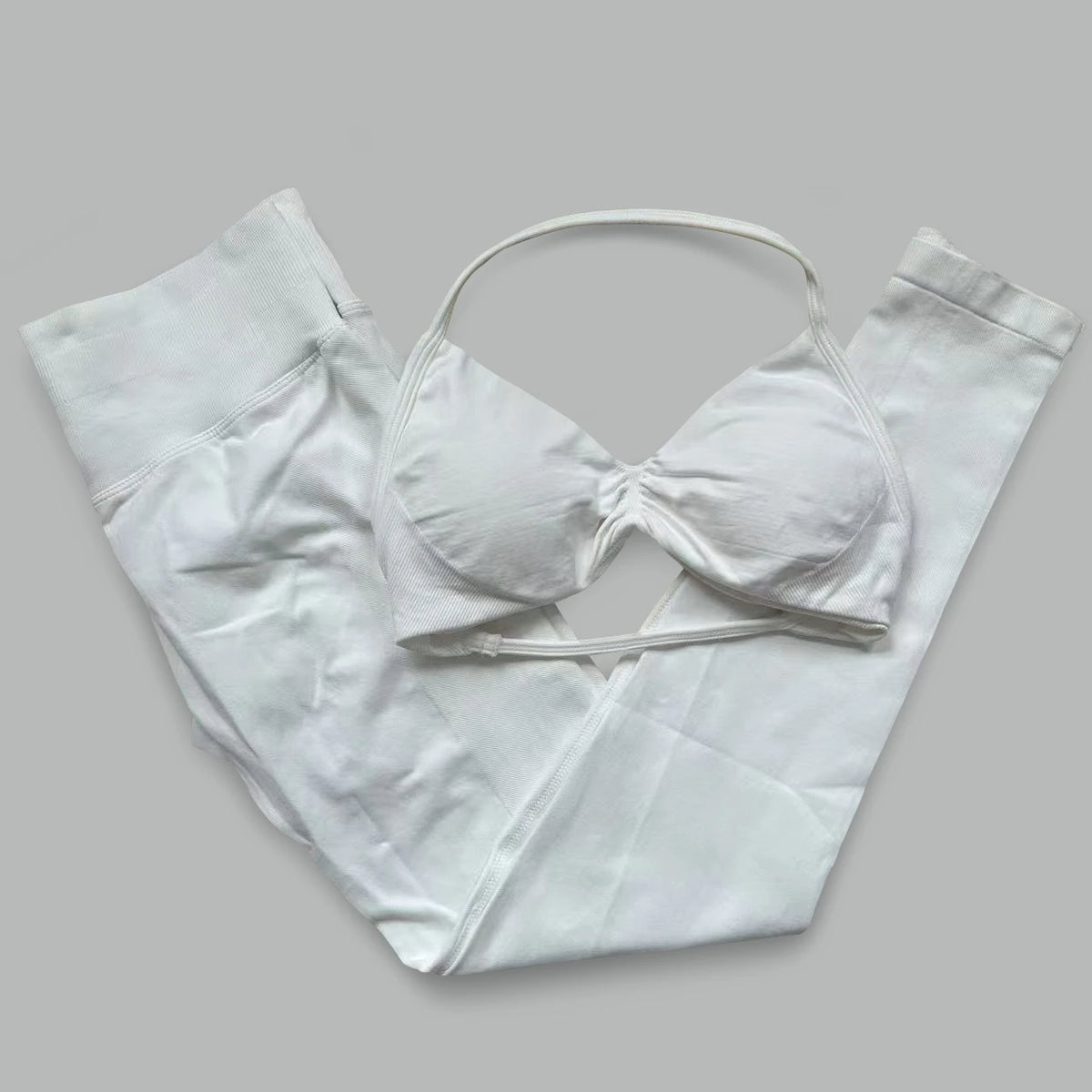 Seamless Halter Neck Yoga Set, 2 Piece