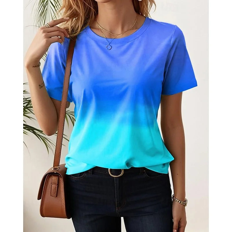 Gradient Print Short Sleeve T-Shirt
