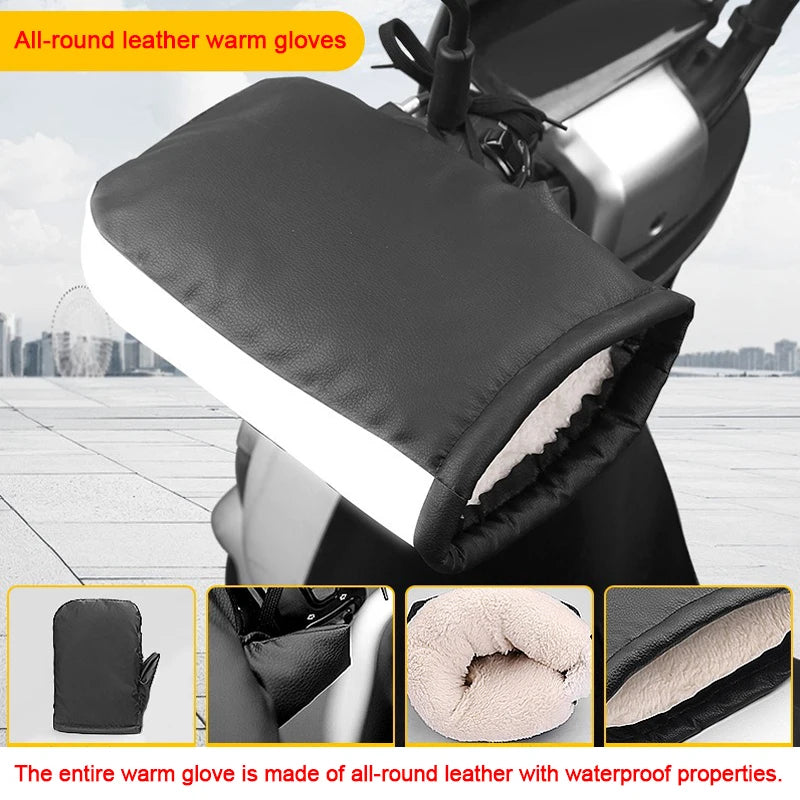 Winter Warmth Preservation Intensification Gloves For Hands Motorcycle Handlebar Muffs Waterproof Cold Weather Gear Bike Hand