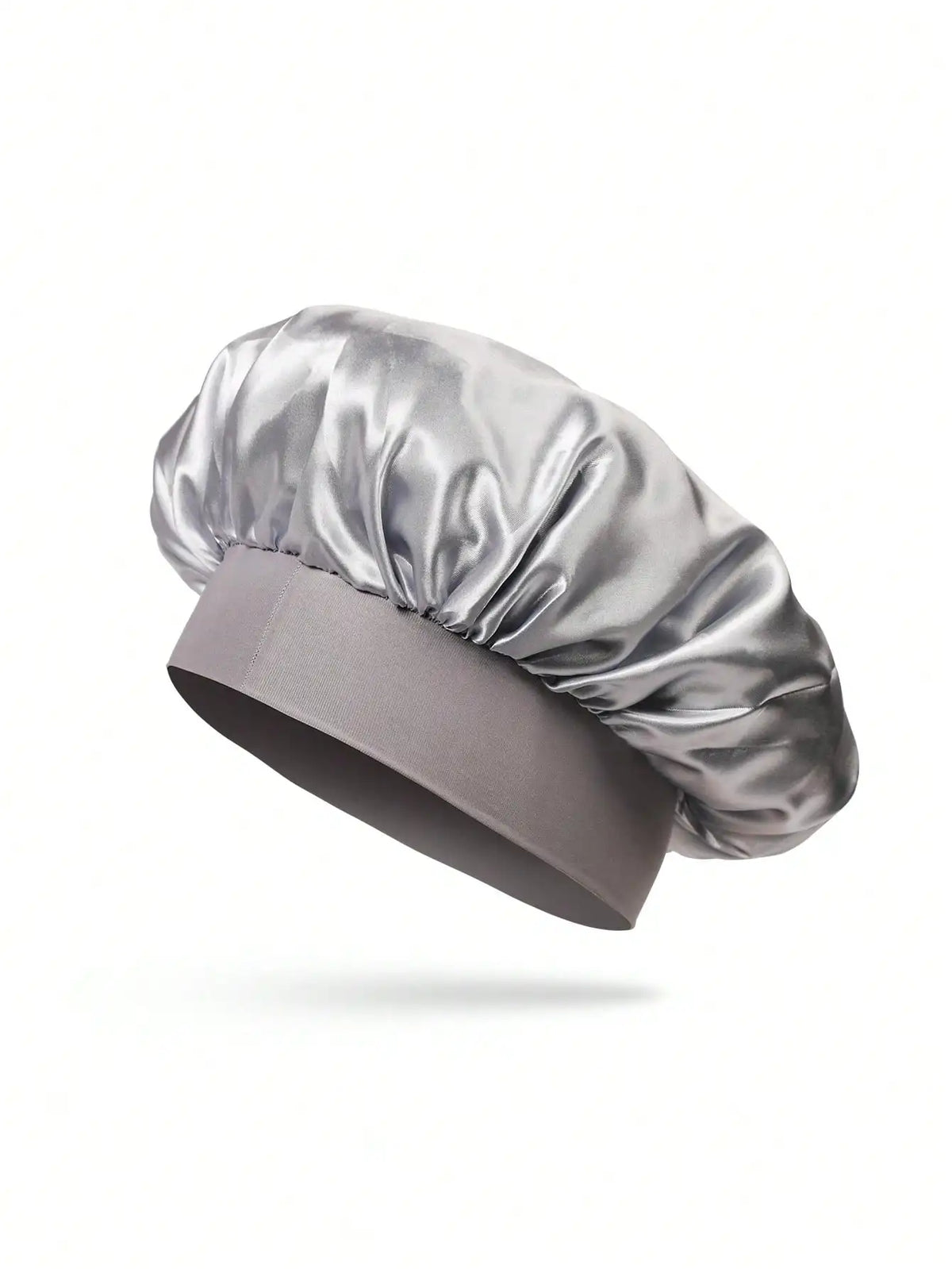 1pc Silk Sleep Cap, Women's Double-Layer Satin Lining, Soft Elastic Band, Suitable For Curly Hair Sleep Wear