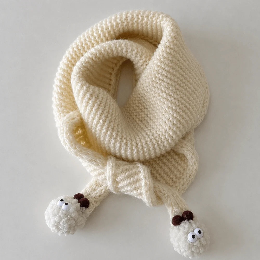 Fashion Windproof Knitted Scarf Soft Keep Warm Children Neck Warmer Thick Autumn Winter Children Muffler for Boys Girls
