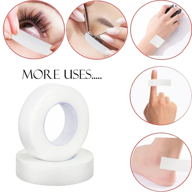 Transparent Micropore Breathable Fabric Eyelash Tape 9M 10 Yards Per Roll Gentle Adhesive Tape For Lash Extension Salon DIY Beauty Accessory