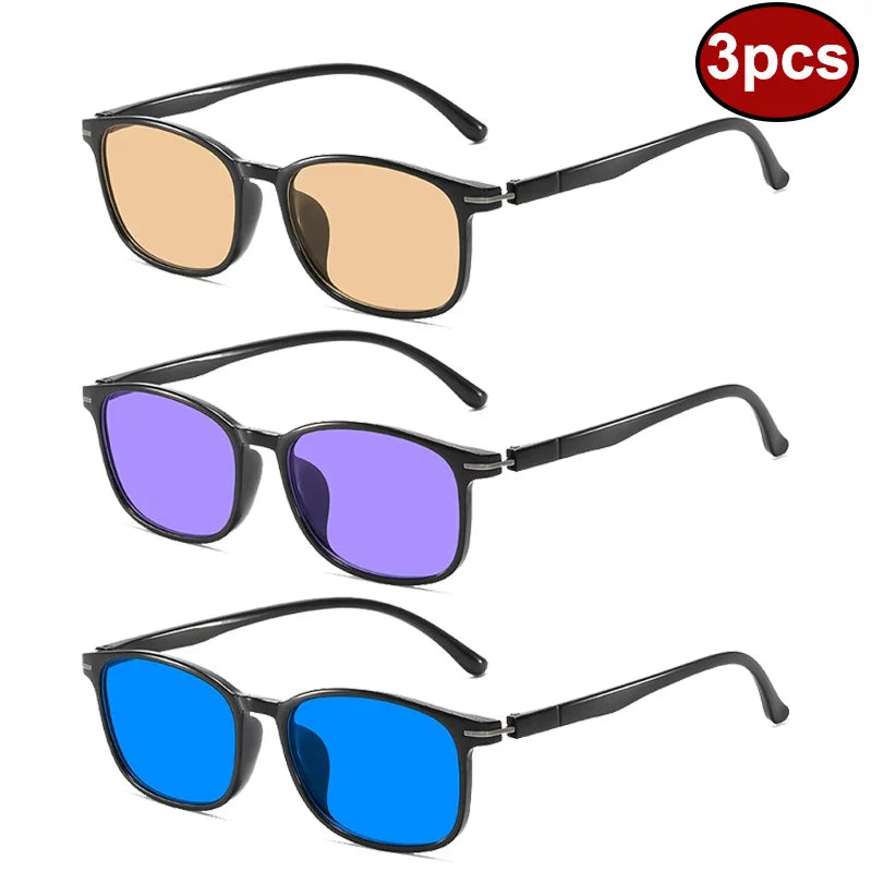 Blue Light Blocking Glasses for Men Women With Red Tinted Lens Computer Gaming Anti Fatigue Vintage Anti-Blue Light Sunglasses