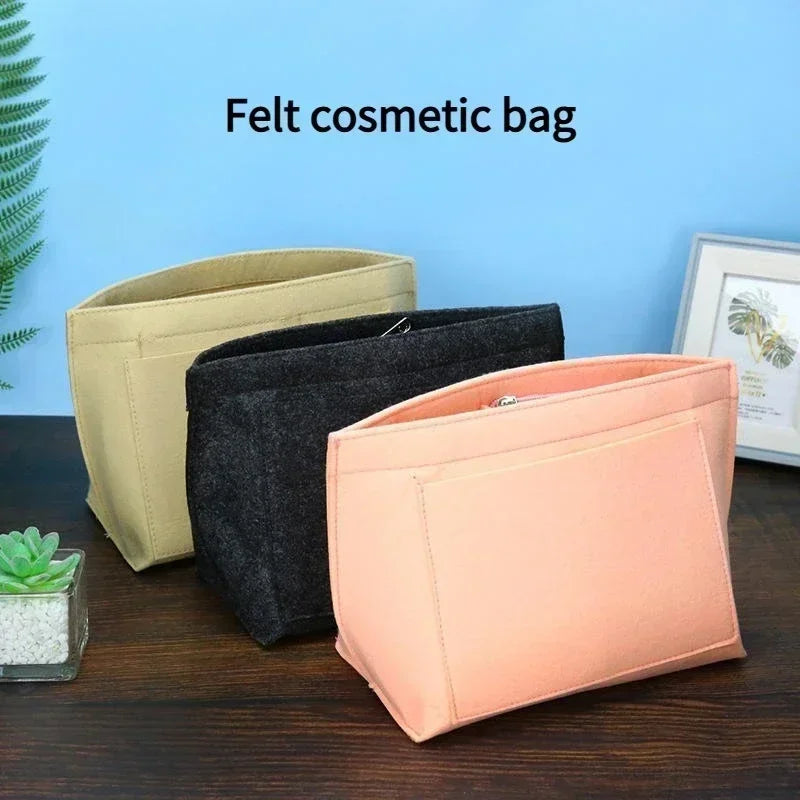 Felt Insert Organizer for Dumpling Tote Bag Handbag Liner Cosmetic