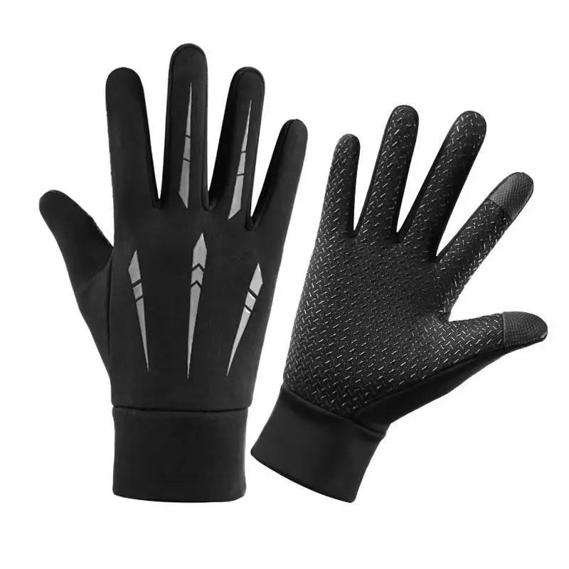 Warm Gloves For Men Motorcycle Winter Windproof Gloves Water-Repellent Cycling Takeaway Touch Screen Fishing Non-slip Gloves