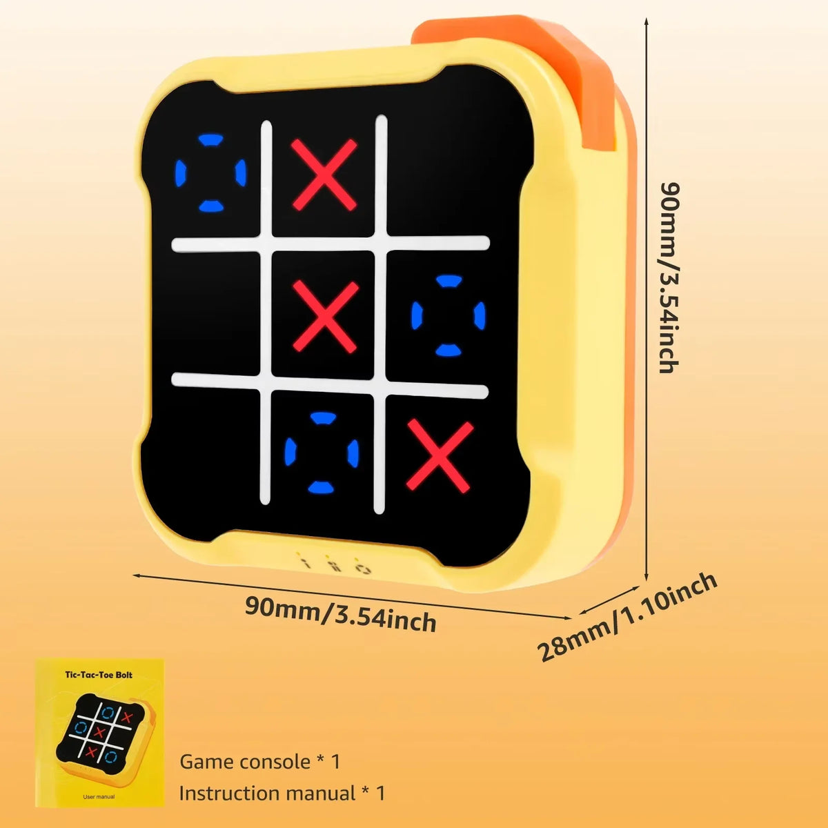 4-in-1 Multifunctional Electronic Handheld Board Game Set: TIC-TAC-TOE Chess Puzzle Toys for Kids Portable Brain Teaser Gifts