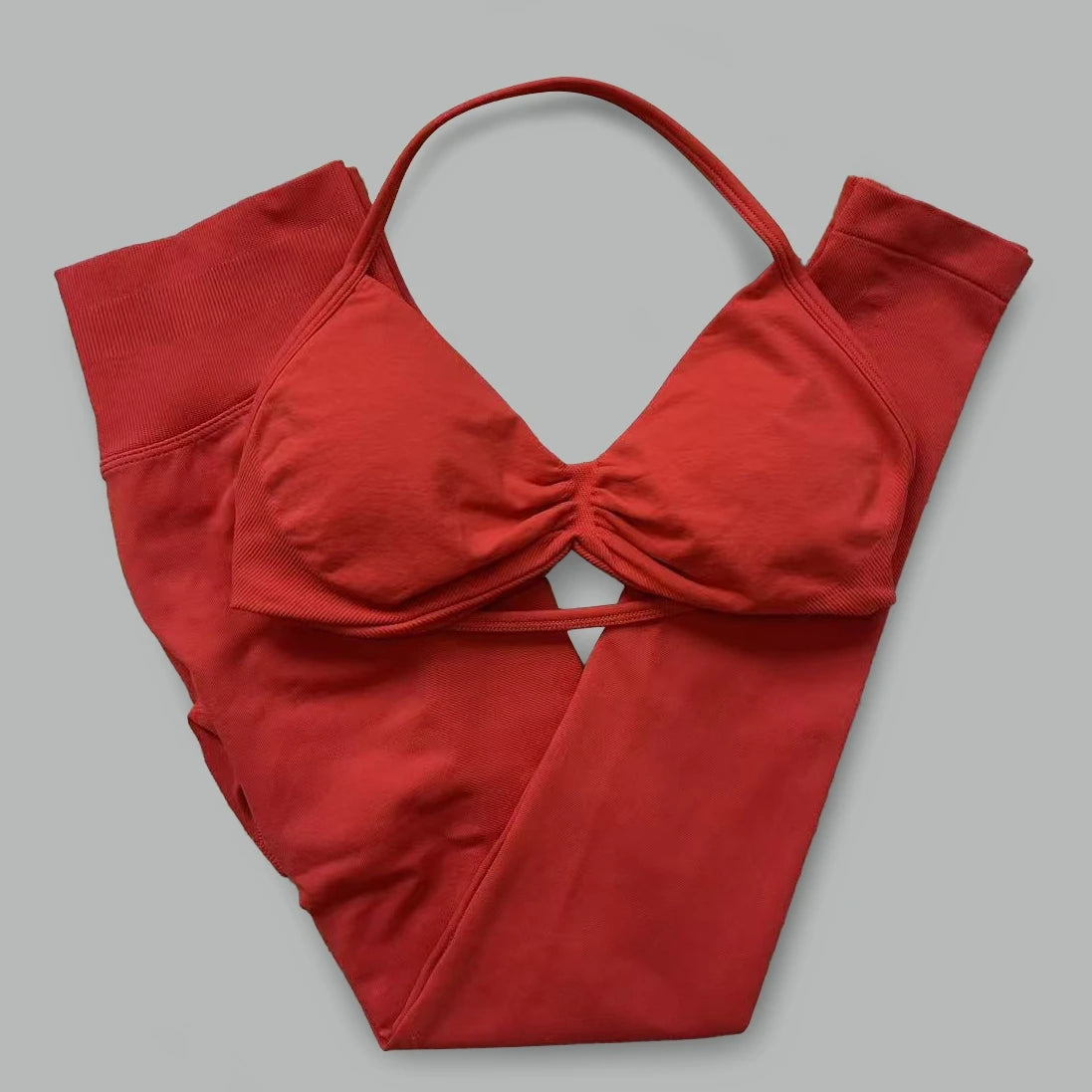 Seamless Halter Neck Yoga Set, 2 Piece