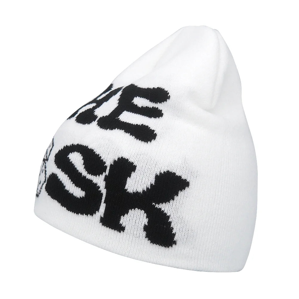 Y2K Letter Knitted Winter Autumn Beanie Cap Men Women Kanye Beanies Gorras Hombre Top Warm Skiing Hat Ear Hats Hip Hop Skullcap