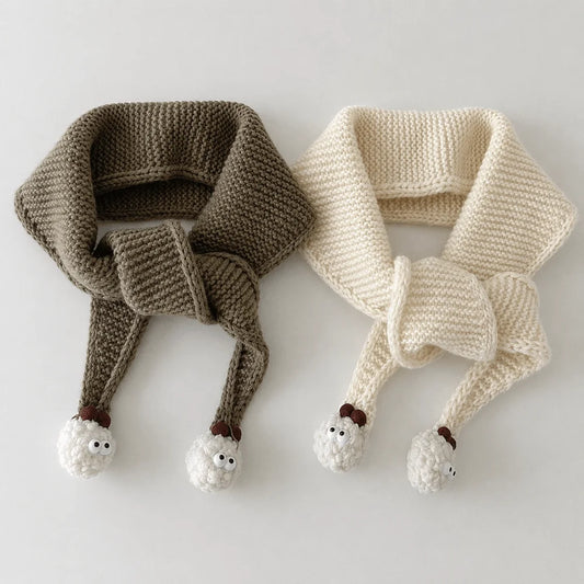 Fashion Windproof Knitted Scarf Soft Keep Warm Children Neck Warmer Thick Autumn Winter Children Muffler for Boys Girls