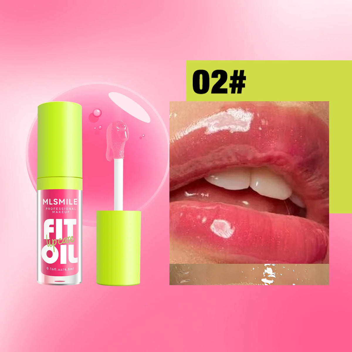 Glossy Lip Care Oil, 8 Available Shades, Hydrate And Soften Lips, Create Plump Dewy Lip Look, Comfortable All‑day Wearing