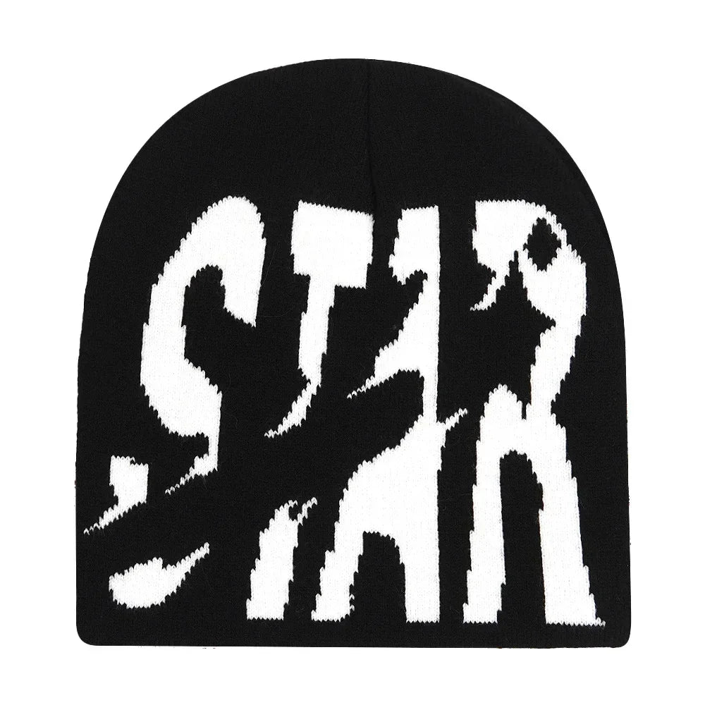Y2K Letter Knitted Winter Autumn Beanie Cap Men Women Kanye Beanies Gorras Hombre Top Warm Skiing Hat Ear Hats Hip Hop Skullcap