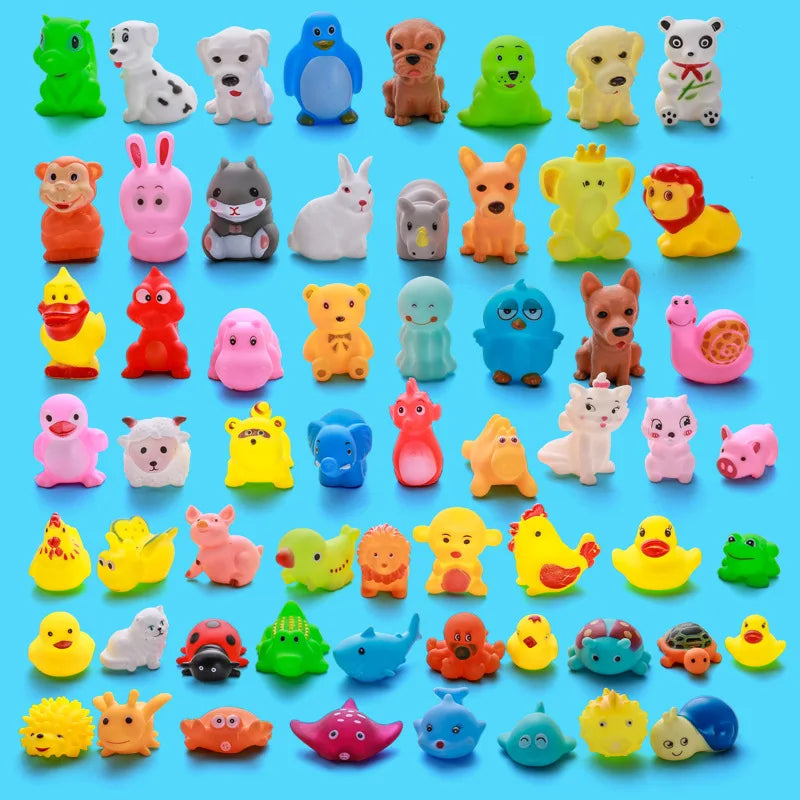 8 Pcs Set Bathing Toys Random Animal Bathing Splashing Sounds Small Toys