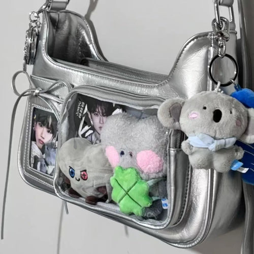 Y2k Harajuku Shoulder Bag Women Korean Transparent Ita Bag School