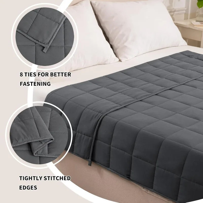 2025 New Weighted Blanket Decompression Sleep Aid Pressure Weighted Quilt Sleeping Blanket Heavy Blanket Dark Grey Muti Sizes