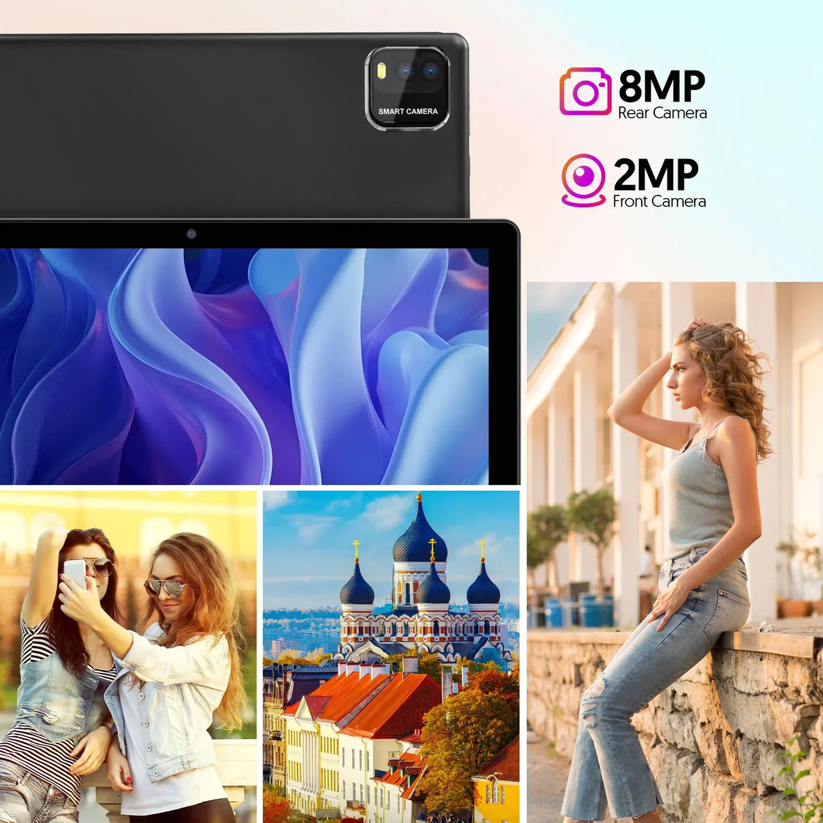 2026 Model (Upgraded Version) | 10.1-inch Android 16 Tablet | Quad-core Processor | 12GB (3GB + 9GB) RAM + 64GB ROM | Wi-Fi 6