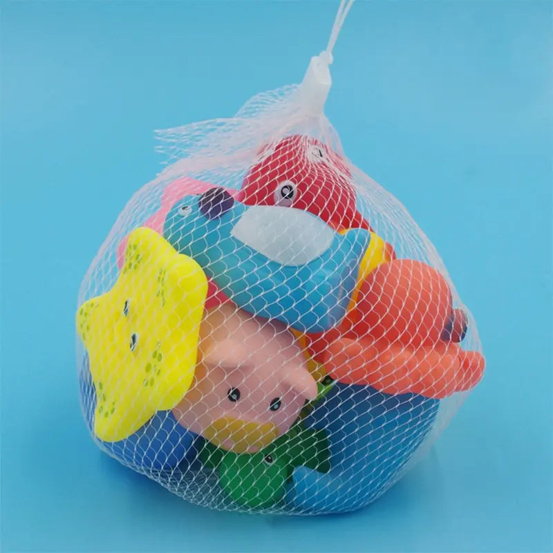 8 Pcs Set Bathing Toys Random Animal Bathing Splashing Sounds Small Toys