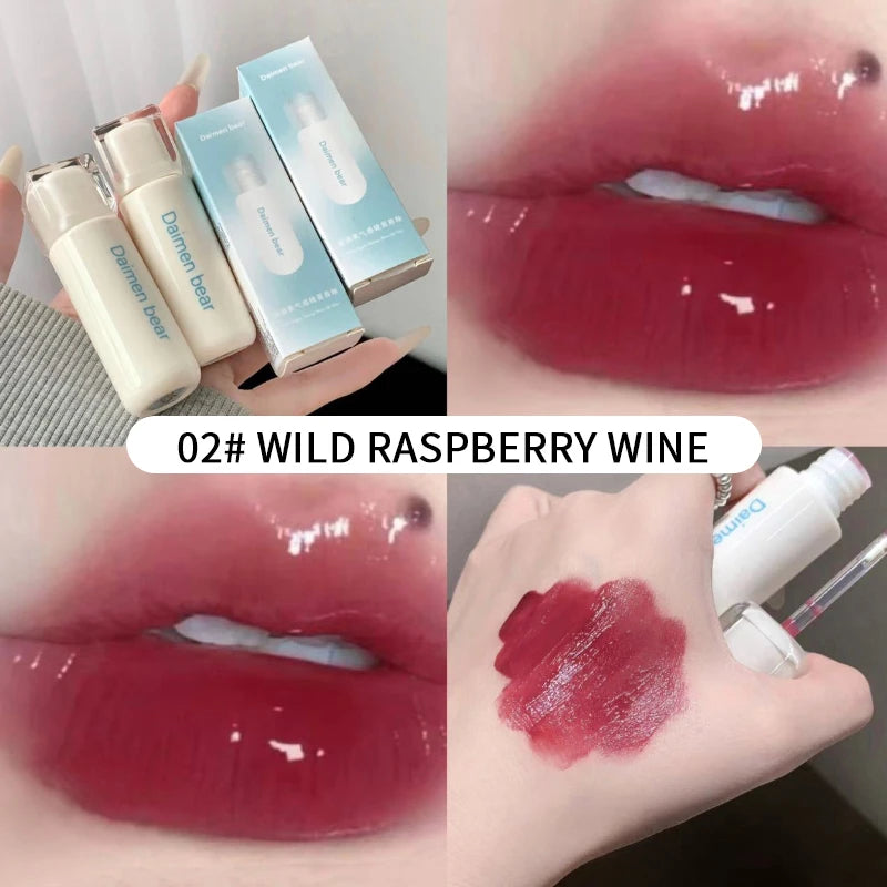 DaiMenBear Blue Oxygen Mirror Lip Gloss pseudo-natural Whitening for autumn and winter girls