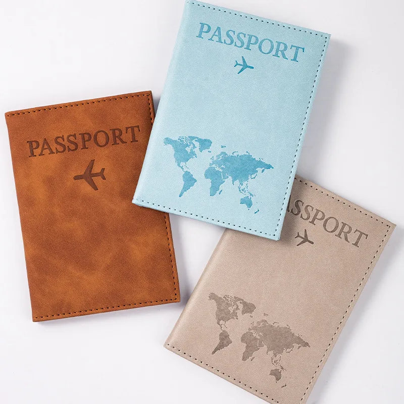 Airplane Passport Cover Case for Women Men Travel Passport Case Cute
