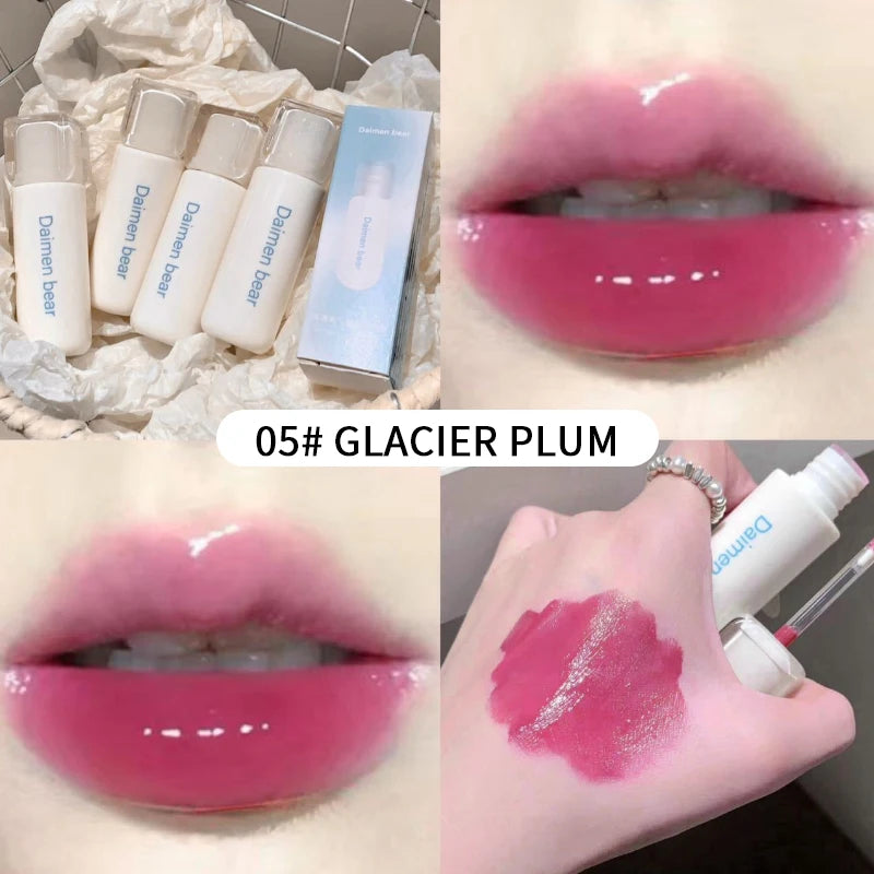 DaiMenBear Blue Oxygen Mirror Lip Gloss pseudo-natural Whitening for autumn and winter girls