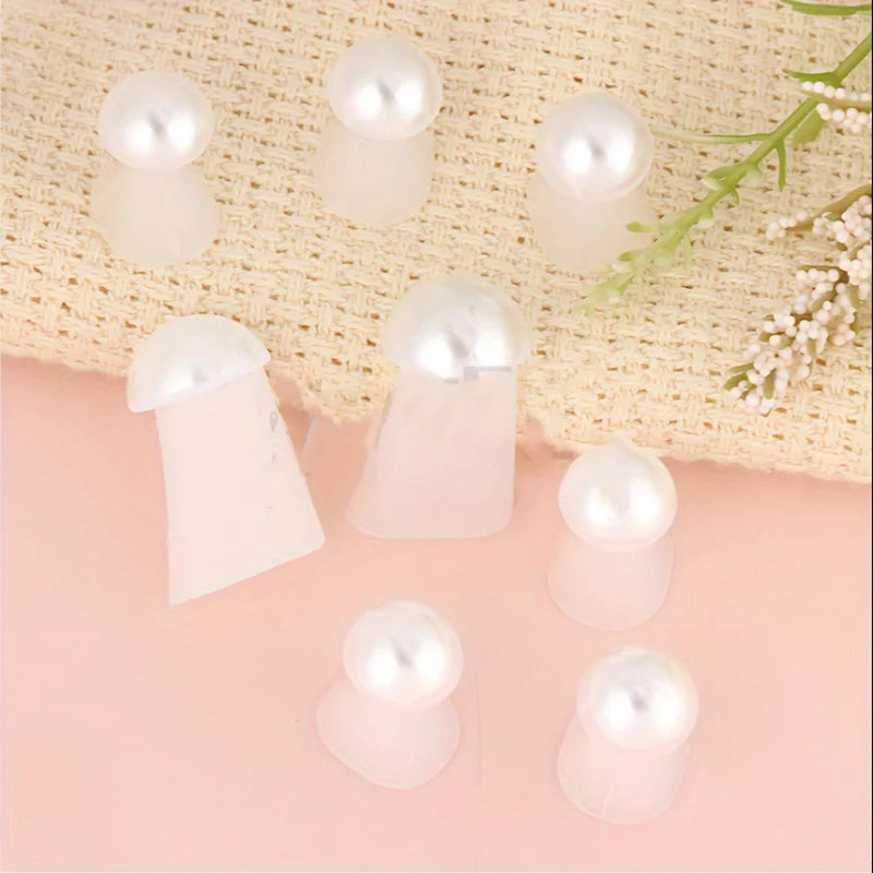 8pcs Pearl & Diamond Shape Toe Separators, Silicone Finger Spacers for Pedicure Manicure Nail Care Tools