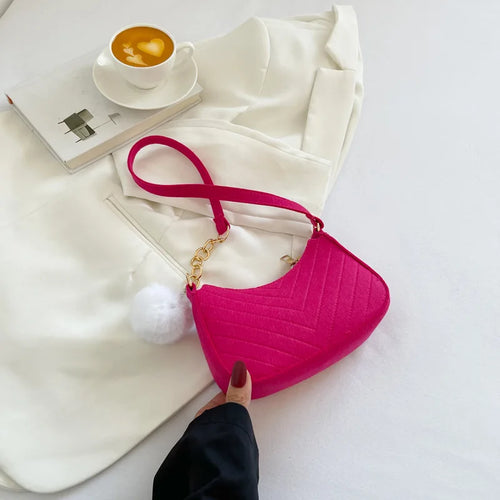 Mini Shoulder Bags for Women Fashion Felt Women's Bag Design Advanced