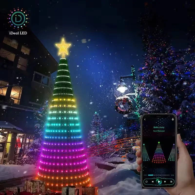 2.1M 400LEDs Christmas Lights Holiday String Lights with Star Shape, Smart LED Xmas Tree for Indoor Outdoor Decor