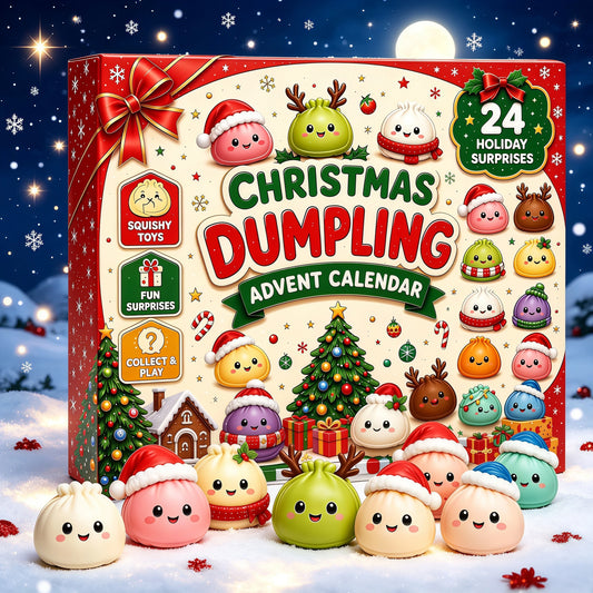 2026 Christmas Squishies Advent Calendar 24 Days Countdown Dumpling Squishy Stress Relief Fidget Mystery Surprise Gift Box Decor