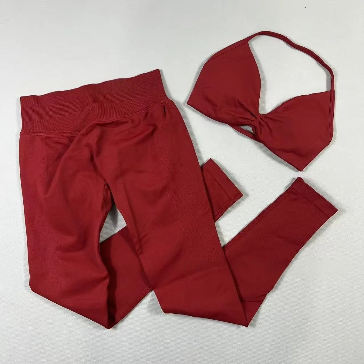 Seamless Halter Neck Yoga Set, 2 Piece