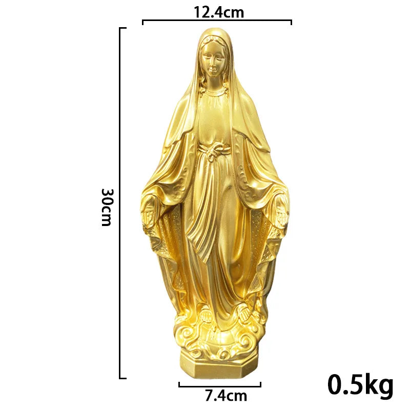 Our Lady of Lourdes Blessed Virgin Mother Mary Catholic Religious Gift Resin Figurine Statue Holy Home Christmas Decorations