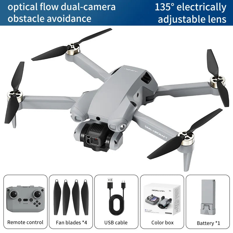 New D66 Drone with Large Screen Brushless Motor Obstacle Avoidance Remote Control Aircraft for Outdoor Entertainment