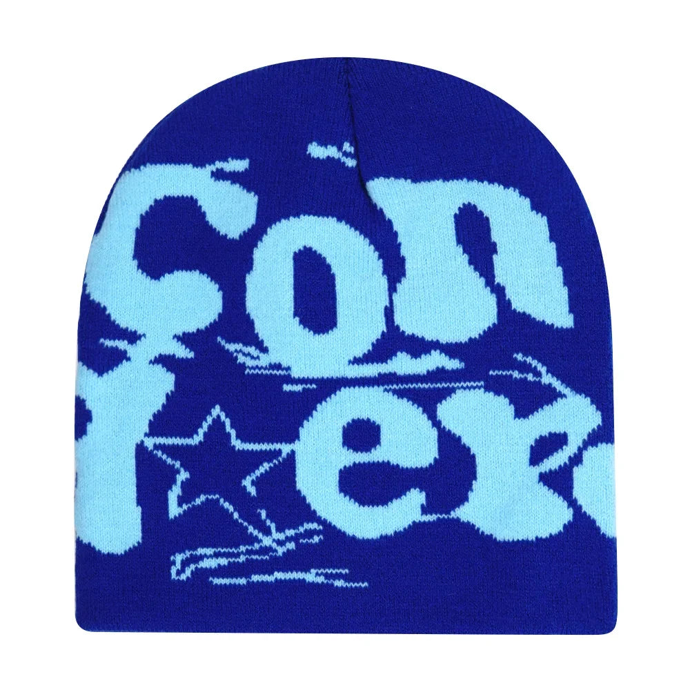 Y2K Letter Knitted Winter Autumn Beanie Cap Men Women Kanye Beanies Gorras Hombre Top Warm Skiing Hat Ear Hats Hip Hop Skullcap